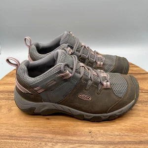 Keen Steens Vent Zapatos Mujer Talla 8 Gris Marrón Cuero Senderismo Comodidad Exterior - Imagen 1 de 8