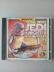 Raro CD-ROM FARGUS Star Wars Jedi Knight II Outcast PC russo/inglese 2 in 1 - Foto 1 di 3