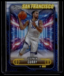2024-25 Topps Chrome #187 Stephen Curry rifrattore pallacanestro blu - Foto 1 di 2