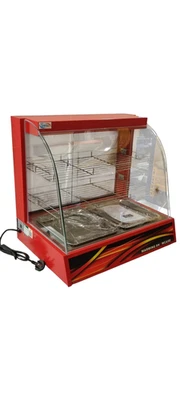 Heated Red Hot Pie Counter top Food Display Cabinet Lamps Warmer pasties - Image 1 of 4