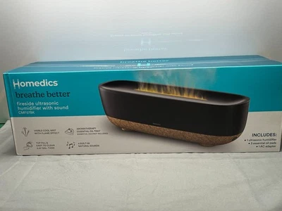 Homedics Fireside CMF57BK 0.47 Gal Top Fill Ultrasonic Humidifier - New Sealed - Image 1 of 4