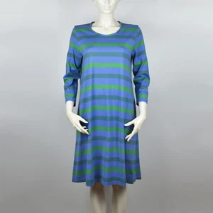 MARIMEKKO Oboen Kleid Baumwolle Gestreift Ungefüttert 3/4 Ärmel Taschen... - Bild 1 von 8
