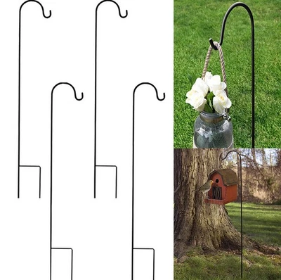 2/4 stk Garten Schäferhaken 150cm Hirtenhaken Metall Gartenstab HirtenbogenHaken - Bild 1 von 4