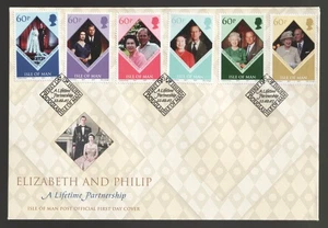 2007 Isle of Man Elizabeth and Philip Lifetime FDC. Douglas First day cover. IOM - Picture 1 of 1