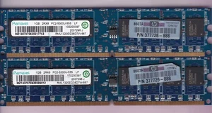 2GB 2x1GB PC2-5300 DDR2-667 RAMAXEL RML1320EG38D7W-667 MEMORY KIT HP 377726-888 - Bild 1 von 5