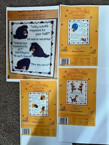 J1 J2 J3 J4 Four Winnie Pooh & Friends cross stitch PATTERNS not kits - Picture 1 of 12