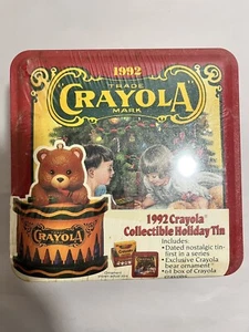 Vintage Crayola Crayon 1992 Collectable Holiday Tin NEW Sealed - Picture 1 of 7