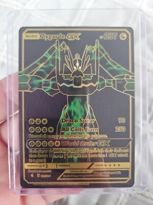Zygarde GX Black Foil Fan Art Textured Collector Pokemon Card  - Image 1 of 4