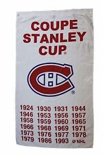  COUPE STANLEY MONTREAL CANADIENS NHL Hockey Logo 5' X 3' Feet BANNER FLAG