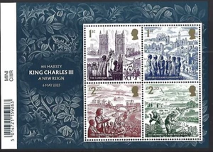 GREAT BRITAIN 2023 KING CHARLES III A NEW REIGN MINIATURE SHEET UNMOUNTED MINT - Picture 1 of 1
