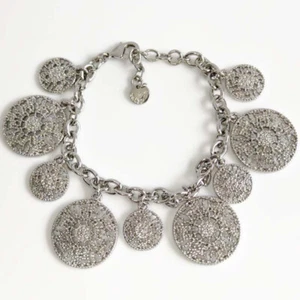 7.5" Talbots Bib Charm Statement Bracelet Chic Women Party Vacation Jewelry Gift - Picture 1 of 5