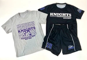 Arizona Hockey Union AHU Practice Off Ice Running Shorts #19 & 2 Shirts Sz S - Picture 1 of 24