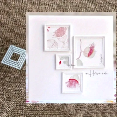 Photo Frames Metal Cutting Die Set , Embossing . Scrapbooking . DIY. W 12 - Image 1 of 4