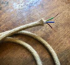 20 Feet: Jute Covered Electrical Cord, Rope/Hemp Covered Round Lamp/Pendant Wire