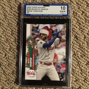 2020 Topps Holiday Bryce Harper #HW190 Santa Hat Short Print SP Phillies - Picture 1 of 2