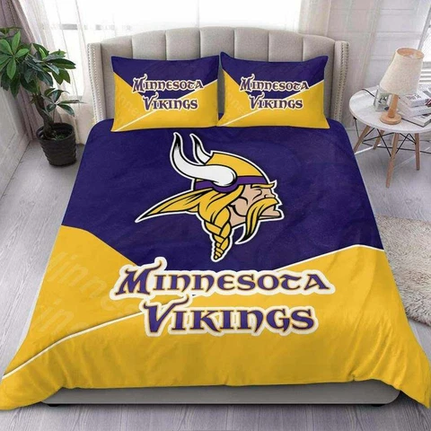 Minnesota Vikings Bedding set 3PCS Duvet Cover Pillowcases Quilt Cover US Size Cover