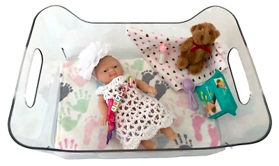 Full Body Miniature SILICONE BABY GIRL DOLL Micro Preemie in Hospital Bassinet - Image 1 of 4