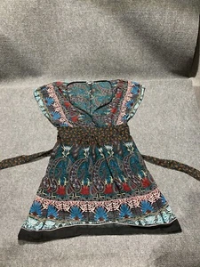 Poetry Clothing Sundress Women’s Size Large Multicolor Sleeveless Belted Lined - Picture 1 of 9