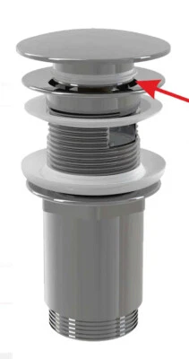 WASCHTISCH ABLAUFGARNITUR Push Open Click MESSING CHROM f.WASCHTISCH m.ÜBERLAUF - Bild 1 von 4