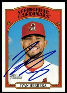 2021 Topps Heritage Minor League Ivan Herrera RC Auto Signed Cardinals #48 - Picture 1 of 2