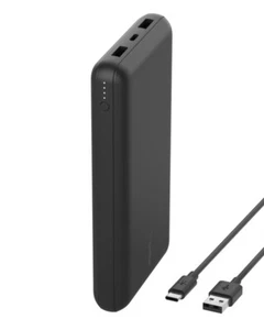 Belkin Power Bank  10000mAh - USB-A & C 15w - iOS, Android - Black - Refurbished - Picture 1 of 5