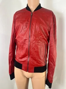 Dolce & Gabbana perforierte leichte Nappalederjacke rot Gr. 50 - Bild 1 von 11