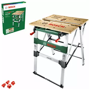 Bosch Mobile Portable Work Bench Table Foldable Bamboo Surface Alu Construction - Picture 1 of 6