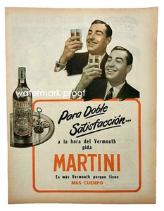 Martini Vermouth Poster Vintage Original Argentina 1940s Ad Sign Bar-Home Decor - Picture 1 of 5