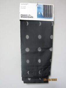 Room Essentials Moon Gray/Black Shower Curtain Size 72 in x 72 in
