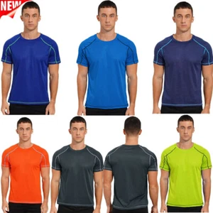 Men's UV T-Shirt UV Protection Shirt UPF 50+ Short Sleeve For Swimming Running - Picture 1 of 16