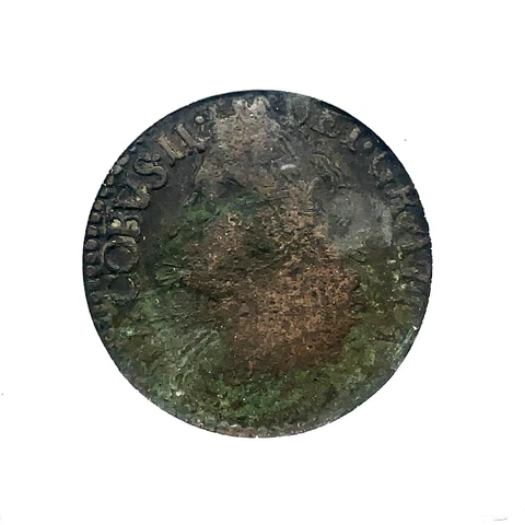 1690 Ireland May Bronze or Brass 1/2 Crown James II KM-95 Cover