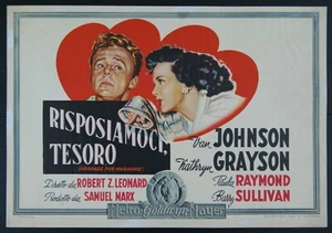 Foto Umschlag Film LASST UNS HEIRATEN SCHATZ Van Johnson Kathryn Grayson 1951 - Bild 1 von 1