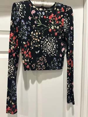 Alice + Olivia Floral Print  Blouse /t-shirt  women size S - Image 1 of 4