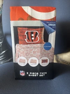 NFL CINCINNATI BENGALS-TWIN SIZE SHEET SET OFFICIALLY LICENSED Microfiber - Picture 1 of 3