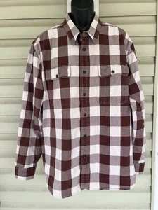 C.C. FILSON rotbraun und elfenbein kariert kariert mittelschwer Herren XXXL Hemd - Bild 1 von 12
