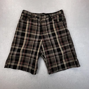 Billabong Shorts Mens 34 Plaid Flat Front Casual Skate Surf Polyester Blend - Picture 1 of 21
