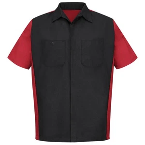 Red Kap Men's Short Sleeve Two-Tone Crew Shirt - Picture 1 of 25