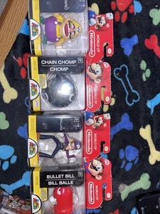 Set Of 4 Jakks Pacific World Of Nintendo Wario Bullet Bill Waluigi & Chain Chomp - Picture 1 of 6