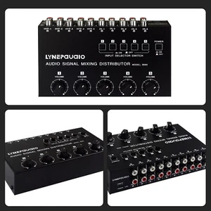 Mini 5-way Audio Splitter Stereo Switcher Box Sound Mixer for Club/Studio - Picture 1 of 14