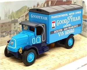 Matchbox Appx 10cm Long Diecast Y-33 - 1930 Mack AC Van "Goodyear" - Blue - Picture 1 of 5