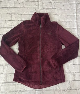 The North Face Burgunder Fuzzy Fleece Full Zip Jacke Damen Größe XS LESEN - Bild 1 von 10