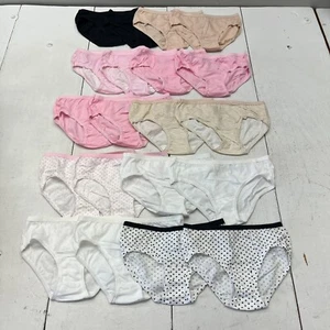 Fruit Of The Loom 10 Pack Solid & Polka Dot Bikini Underwear Girls Size 10 NEW - Picture 1 of 5
