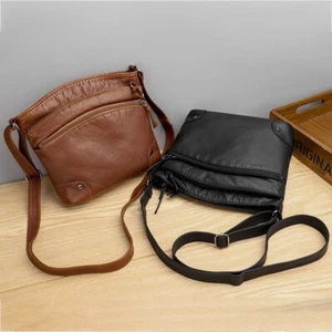 PU Crossbody Purses for Women Medium Shoulder Bag Vegan Leather Handbags - Picture 1 of 15