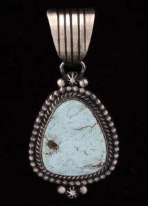 Dry Creek Turquoise Pendant By Navajo Artist Murphy Platero - Picture 1 of 2