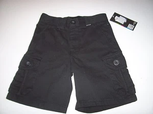 NEW Hurley boys sz 16 solid black khaki chino  cargo shorts - Picture 1 of 2