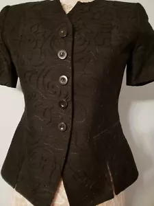 CHAQUETA DE SEDA BARRAYS NEW YORK TALLA 4 NEGRA CON DISEÑO EXC - Imagen 1 de 10