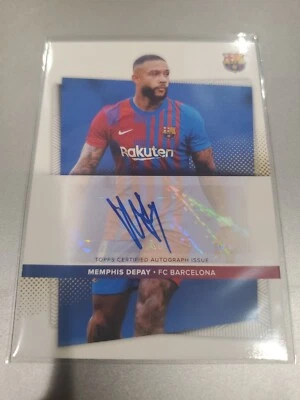 2021-22 Barcelona Barca Topps Team Memphis Depay AUTO Autograph Signed 52/100 - Image 1 of 4