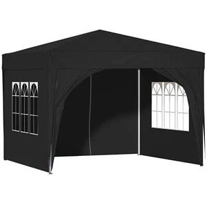 Faltpavillon 3x3m Pop-up Pavillon Wasserdicht Gardenpavillon Partyzelt Schwarz - Bild 1 von 8
