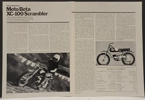 1969 Motorrad Beta XC100 Scrambler 3p Test Druck Artikel - Bild 1 von 1