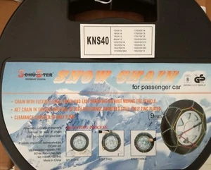 SNOW CHAINS 9MM HOMOLOG 155/7014 165/6514 165/7013 175/6014 175/6513 195/55 13 - Picture 1 of 1